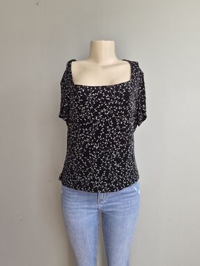 Ronnie Nicole by Ouida Y2K Top/Silver Glitter 90' Size XL